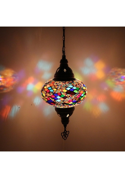 Dekoratif MOZAİK AVİZE TAVAN LAMBASI HEDİYELİK GECE LAMBASI