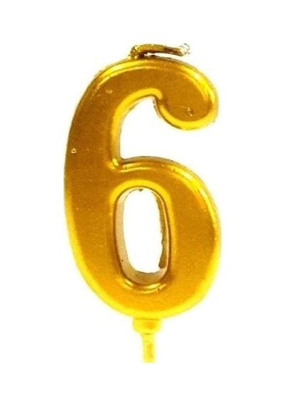 Özel Üretim 6 Rakam Gold Mum Pasta Doğum Tören Çok Renkli