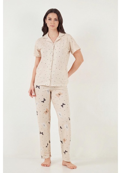 Lela Bayan Pijama Takımı 65770110 Bej