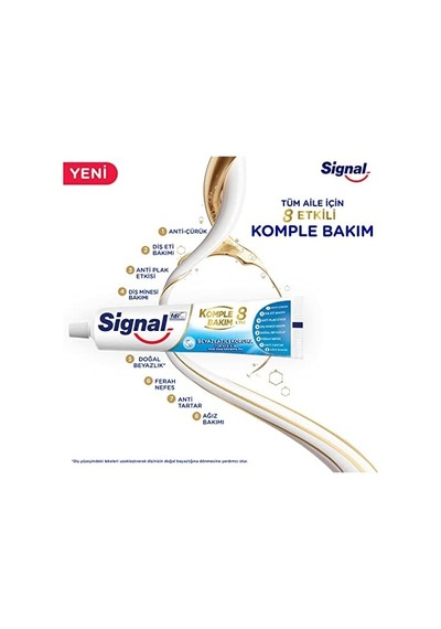 Diş Macunu Komple Bakım 8 Etki Beyazlatıcı Koruma 75 Ml