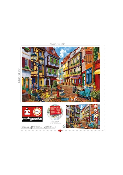 Educa 2000 Parça Aydınlık Sokak Puzzle - 19945 - Bright Street