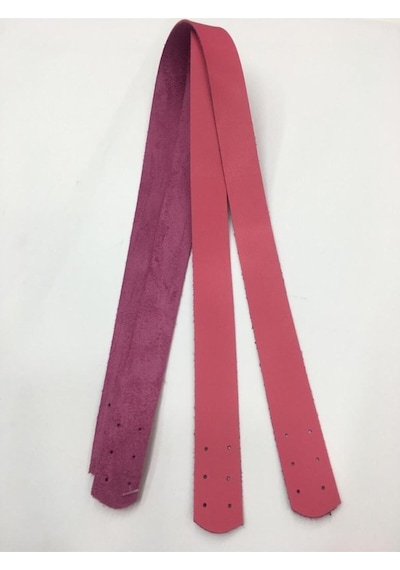 Karantuhafiye Dikmeli Spor Sap / Çanta Sapı / Deri Dikmeli Sap 70 Cm Fuşya Fuşya