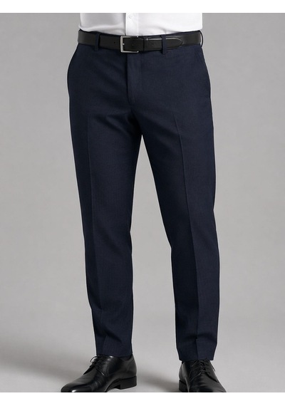 Classics Men Ricati Regular Fit Armür Desen Erkek Kumaş Pantolon - 7620 Lacivert