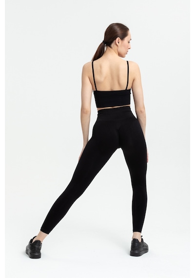 Gymhams Siyah Kalçası Büzgülü Ve Ekstra Push Up Seamless Yüksek B Siyah
