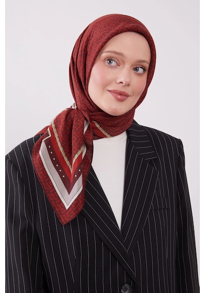 Levidor Royal Eşarp Kemer Desen Kırmızı
