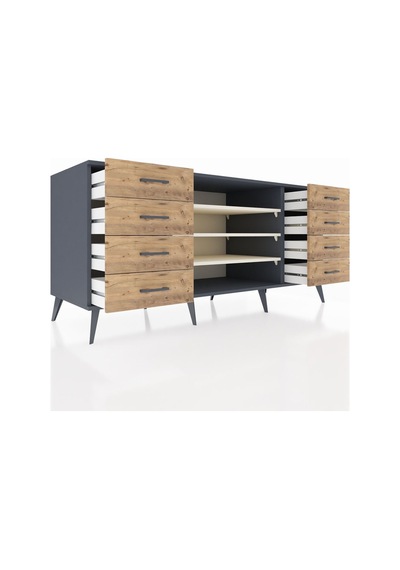 Kronos Konsol 3 Raflı 8 Çekmeceli 176x59x83 Antrasit-aytaşı/çam Aytaşı/çam Kronos Konsol 3 Raflı 8 Çekmeceli 176x59x83 Antrasit-aytaşı/çam Aytaşı/çam