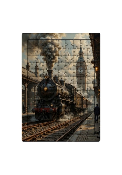 Ghostbastır Design Londra Big Ben Tren İstasyonu 99 Parça Ayaklı Puzzle Dekoratif Çocuk Yapbozu 071