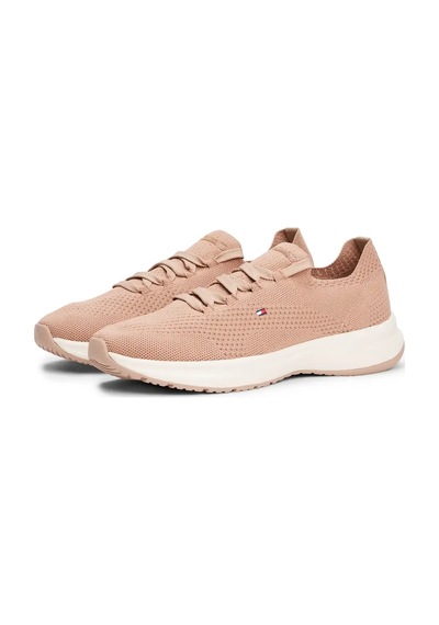 Tommy Hilfiger Th Knıt Runner Bej Kadın Günlük Spor Ayakkabı