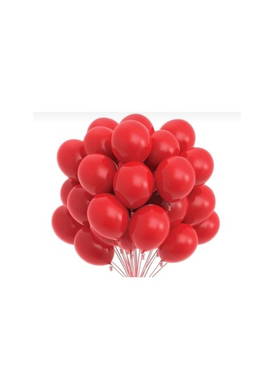 Kırmızı Balon 10 Adet 12 İnç Pastel Kırmızı Kırmızı