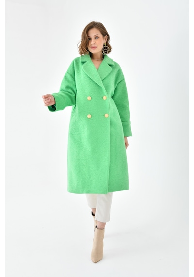 Ftz Women Kadın Kravuze Kaşe Kaban Benetton 30642-benetton Benetton Yeşili