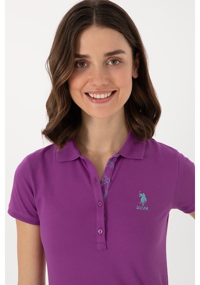 U.S. Polo Assn. Kadın Mor Basic Polo Yaka Tişört 50300896-VR037