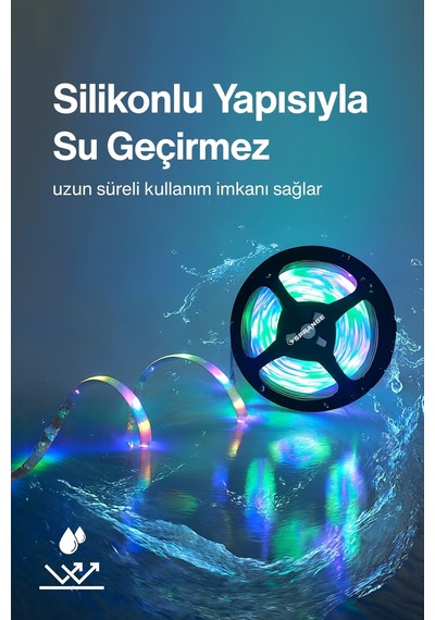 5 Metre Rgb Şerit Led 16 Renkli Kumandalı 4 Modlu Ayarlanabilir Işık 5v Usb Silikon Neon Led RGB