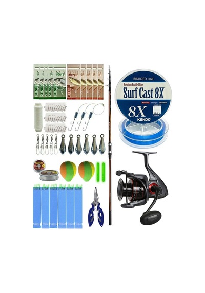Yekoutdoor Surf Olta Seti Shimano Kamış Sonora Ax Surf Tele 4220 4,20m 200g Kamış&okuma Ceymar C-8000a Olta Makinesi