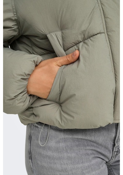 Only 15322013 Onlhope Short Puffer Jacket Cc Otw Kadın Şişme Ceket Silver Sage
