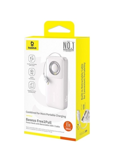 Baseus Free2pull 20000mah Dahili Type-c Kablolu Powerbank - 65w Hızlı Şarj Dijital Ekran - Gri Gri Baseus Free2pull 20000mah Dahili Type-c Kablolu Powerbank - 65w Hızlı Şarj Dijital Ekran - Gri Gri