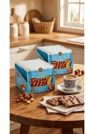 Kahve Dünyası Tambol Tam Fındıklı Sütlü Çikolata 77 Gr X 20 Adet