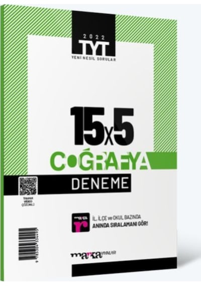 TYT Coğrafya 15x5 Deneme -  Marka Yayınları