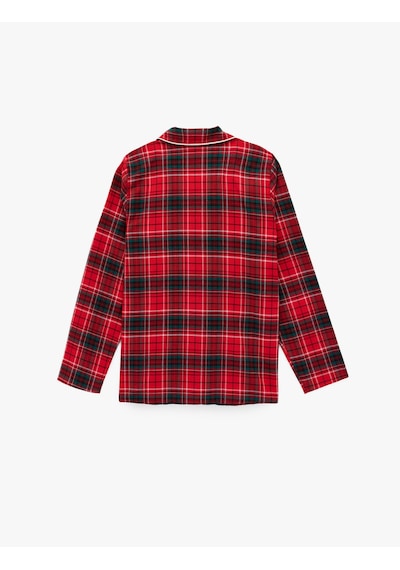 Koton Pamuklu Uzun Kollu Gömlek Yaka Yılbaşı Desenli Ekoseli Pijama Üstü Kırmızı Ekose 6wlk50051mw Kırmızı Ekoseli Koton Pamuklu Uzun Kollu Gömlek Yaka Yılbaşı Desenli Ekoseli Pijama Üstü Kırmızı Ekose 6wlk50051mw Kırmızı Ekoseli