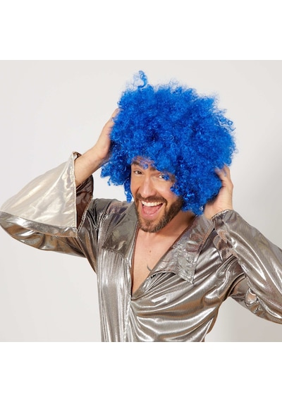 Mi Renk Kıvırcık Afro Bonus Peruk Çok Renkli