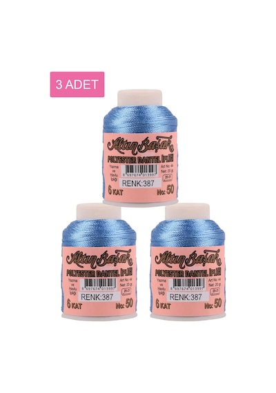 3 Adet Altınbaşak Oya Ve Dantel İpi 20 Gr - Royaleks - No: 387