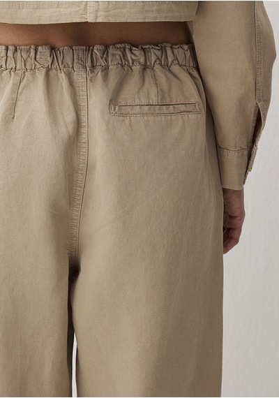 Mavi - Kahverengi Tencel Tm Lyocell Karışımlı Pantolon 1011012-70361 Kahverengi