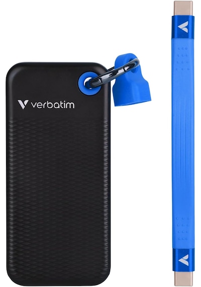 Verbatim Pocket Ssd Usb 3.2 Gen 2 256gb Black/blue