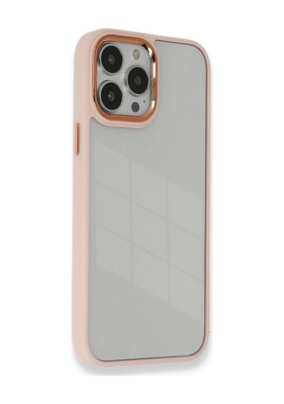 Apple Uyumlu iPhone 14 Pro Uyumlu Kılıf Dora Kapak - Pudra