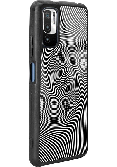 Xiaomi Redmi Note 10 5g Triptrance Wave Tasarımlı Glossy Telefon Kılıfı Siyah