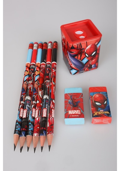 X Dekomus Lisanslı Spiderman Kırtasiye Seti 6 Adet Kurşun Kalem,2 Adet Silgi Ve Kalemtraş Diğer