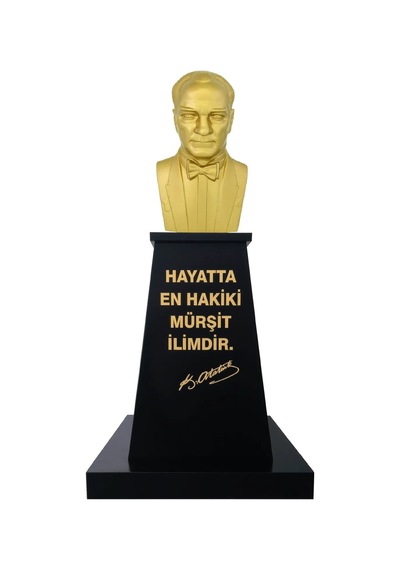 Atatürk Büstü 80cm Fiber + Kaide 120cm + Alt Tabla Lise Modeli