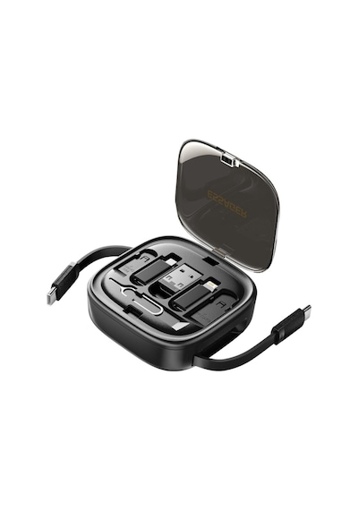 Essager 7in1 Makaralı 60w Type-c Şarj Kablosu Ve Type-c To Usb Lightning Dönüştürücü Seyahat Şarj Kablosu