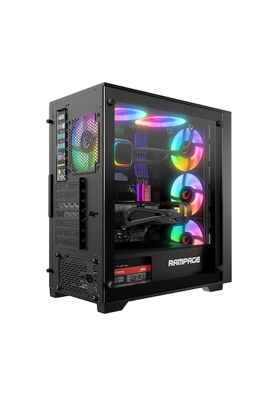 Rampage Voyager 750W 80+ Bronze Rgb Fan Atx Siyah Mıd Tower Oyuncu Kasası