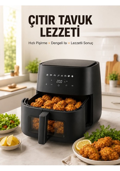 Yağsız Yemek Pişirme İçin Dijital Air Fryer Fritöz