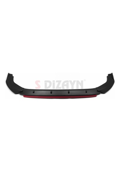 Volkswagen Golf 8 Abs Plastik Ön Tampon Alt Lip Kırmızı Ekli 4 P