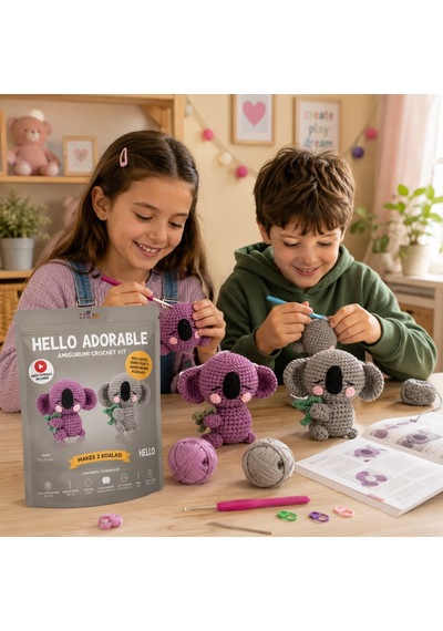 Bakgelal Hello Adorable Amigurumi Koala Yapım Kiti 2 Sevimli Koala Bff Kendin Yap Hobi Seti