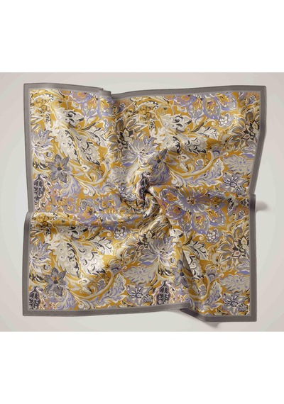 Silk Home Olinda İpek Eşarp 47002-37 Gri, Mavi, Hardal, Taş, Lila