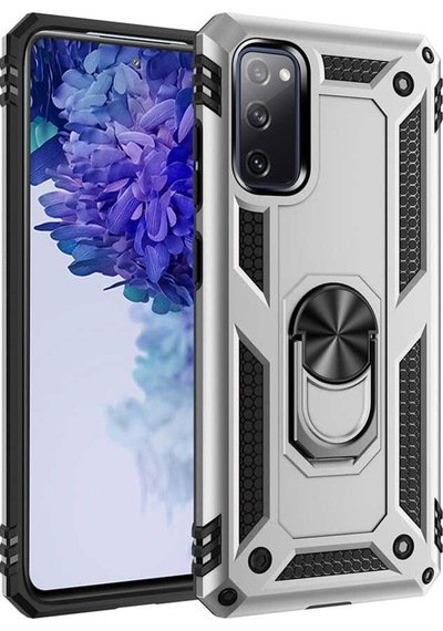 Galaxy S20 Fe Kılıf Zore Vega Yüzük Standlı Zırh Kılıf