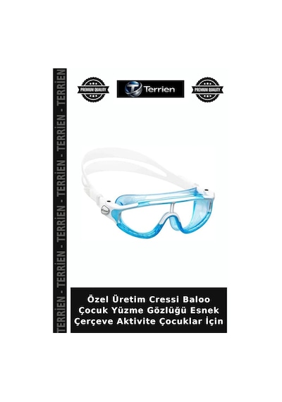 Özel Üretim Cressi Baloo Çocuk Yüzme Gözlüğü Esnek Çerçeve Aktivite Çocuklar İçin Lıme-whıte