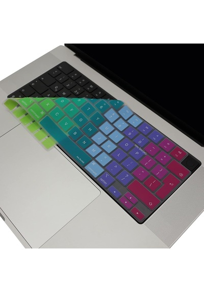 Macbook Uyumlu M1-m2-m3 Air Pro Klavye Koruyucu Uk-eu İngilizce Touchıd'li A2681 A3113 A2941 A3114 A2442 A2779 A2992 A2918 A