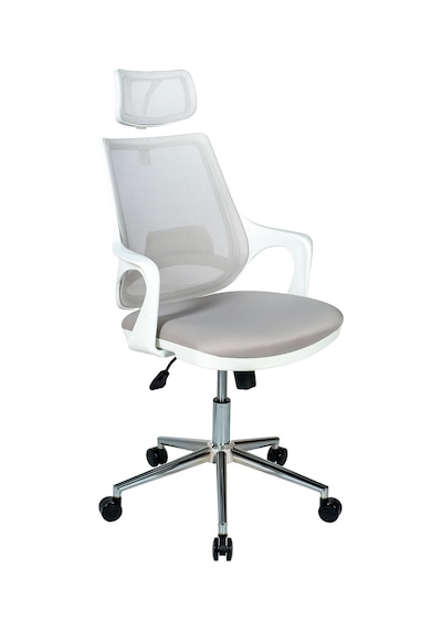 Ofisbazaar Buya Beyaz Fileli Ofis Koltuğu Ergonomik Ve Modern Tasarım Gri Gri