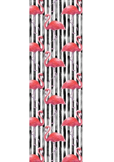 Pembe Flamingo Desenli Premium Masa Örtüsü Runner Rnr354n11