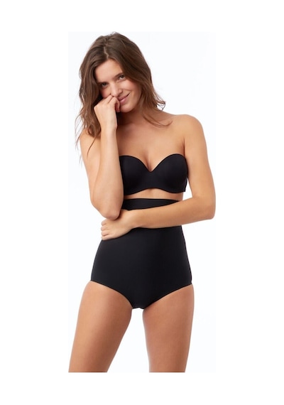 Private2 Model 2li Lazer Kesim Slip Yüksek Bel Iz Yapmaz Külot Korse Ten Ve Siyah Renk Tenvesiyah