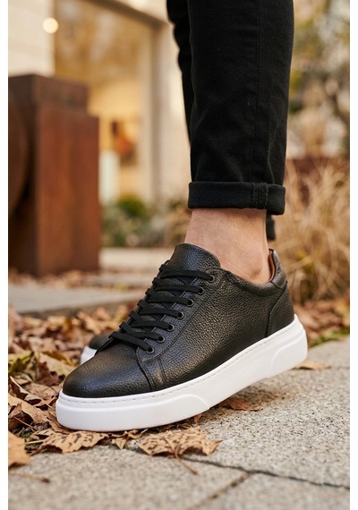 Boa Blf-010 Erkek Sneaker Günlük Casual Spor Ayakkabı Siyah Beyaz Taban