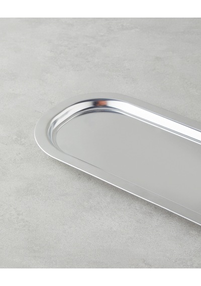 Emma Metal Tepsi 16x35 Cm Silver