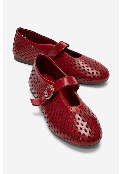 Luvi Shoes Arian Kırmızı Rugan Hakiki Deri Delikli Kadın Babet Ayakkabı Luvi Shoes Arian Kırmızı Rugan Hakiki Deri Delikli Kadın Babet Ayakkabı