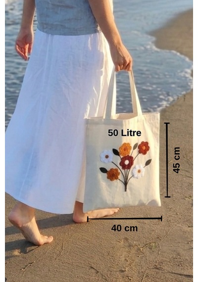 Cix Short Tagline Punch Desenli Büyük Boy Piknik Ve Plaj Çantası Kum Geçirmez 40x45x15 Cm Çok Renkli - 888479777 Çok Renkli