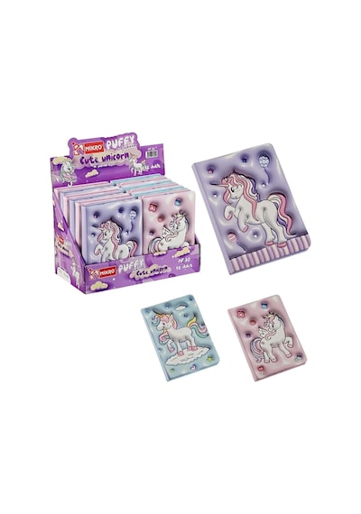 Mikro Pf-30 Puffy Cute Unicorn Not Defteri 13 X 18 Cm 96 Ypr.