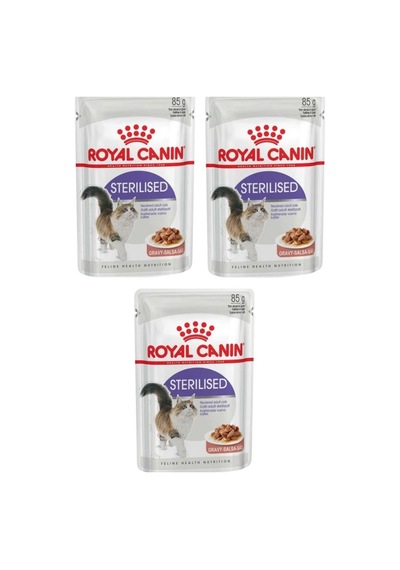 Royal Canin Sterilised Gravy Pouch Kısırlaştırılmış Yetişkin Kedi Yaş Maması 3 x 85 G
