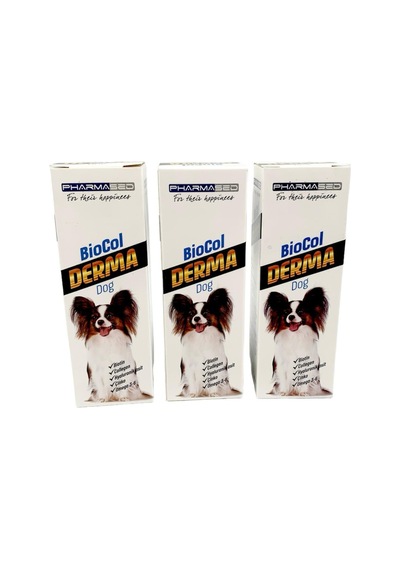 Pharmased Derma Biocol Köpek Tüy Sağlığı İçin Vitamin Takviyesi 3 x 50 ML