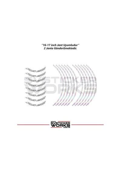 Bajaj Rs200 Jant Sticker Dış Ve İç Set Sticker Jant Şeridi Hologram 85834741